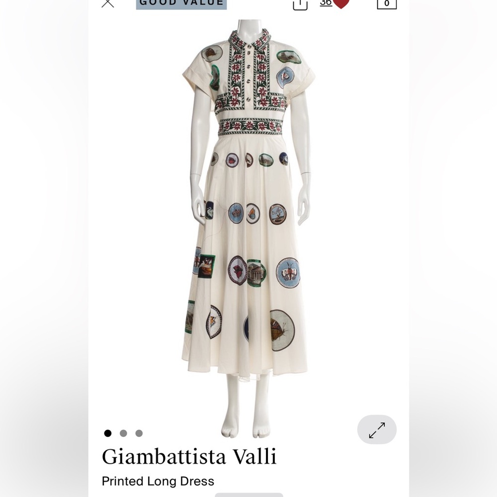 READ ——>> ISO a Giambattista Valli Printed Mosaix Dress - White and Multicolor 6